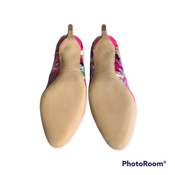 Marc Fisher Women's Pumps Floral Slip On Heel Size 7.5 M - Picture 5 of 6